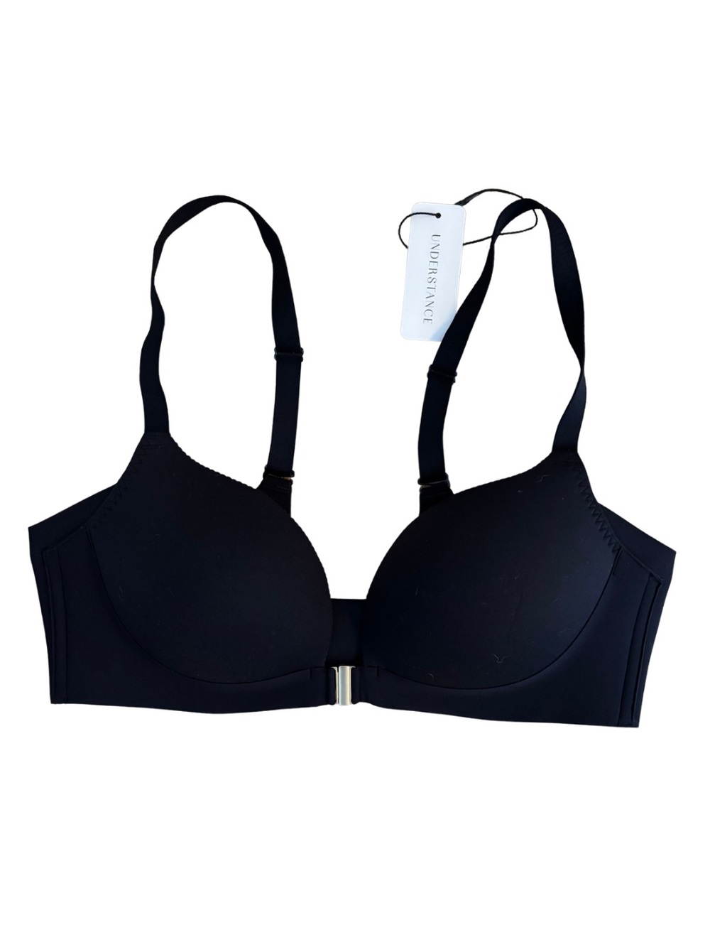 Understance Black Front-Close T-Shirt Bra